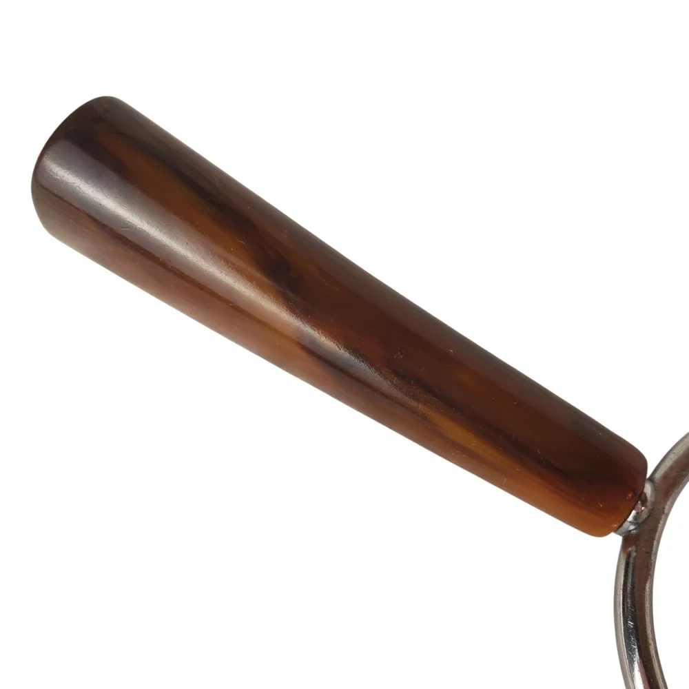 Vntg Bakelite Tortoise Handle and Stainless Steel Carving Fork.